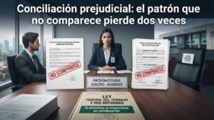 Conciliación prejudicial: el patrón que no comparece pierde dos veces