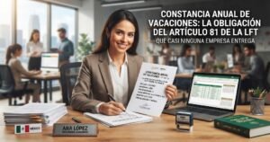 constancia de vacaciones y antiguedad