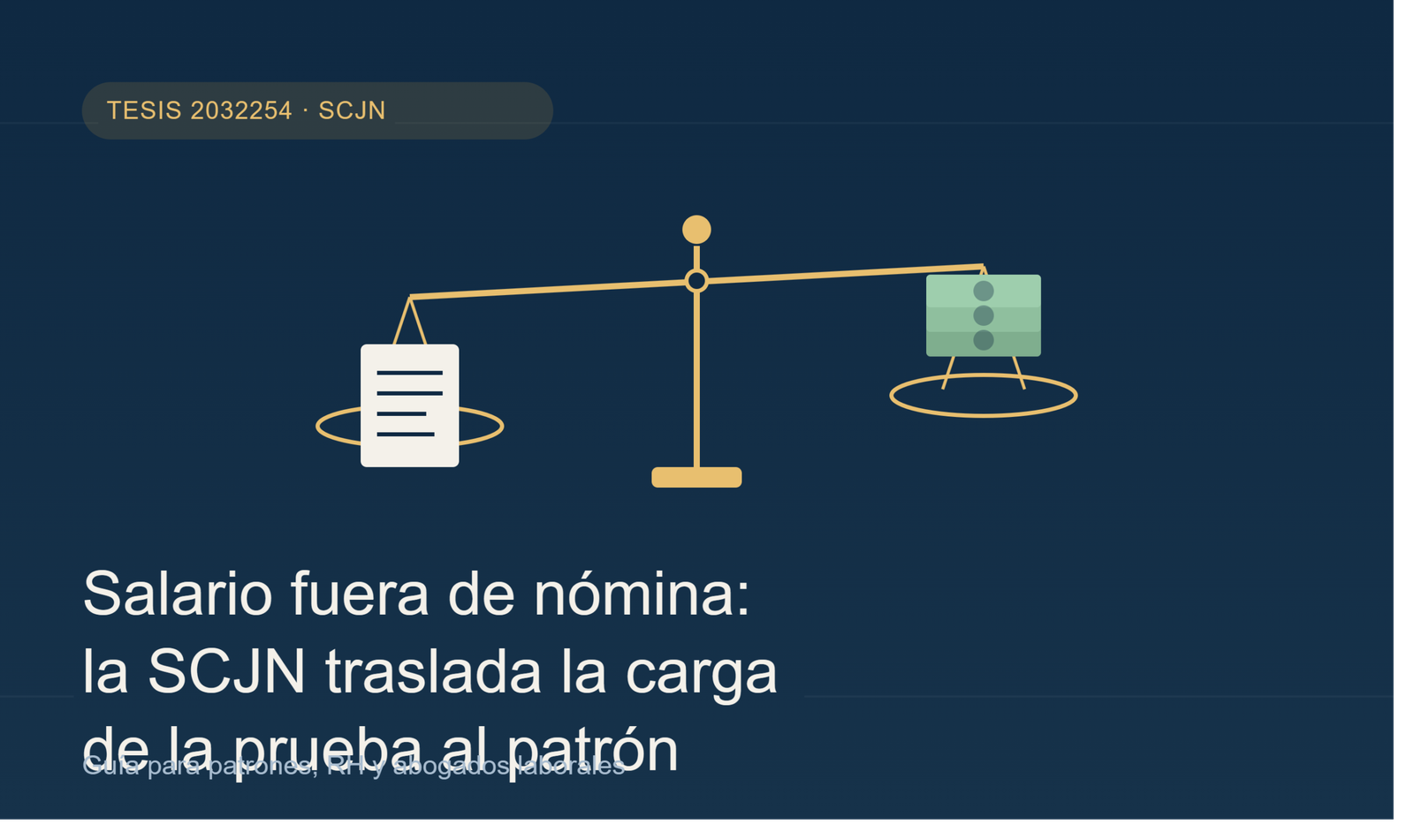 Salario fuera de nómina: la SCJN traslada la carga de la prueba